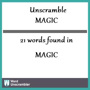 Unscramble magical - If we unscramble these letters, MUSCLE, it and makes several words. Here is one of the definitions for a word that uses all the unscrambled letters: Muscle. An organ which, by its contraction, produces motion. Muscular strength or development; as, to show one's muscle by lifting a heavy weight.